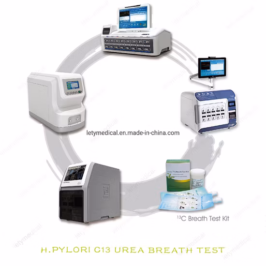 13c Kit de teste respiratório de ureia para diagnóstico de H. Pylori