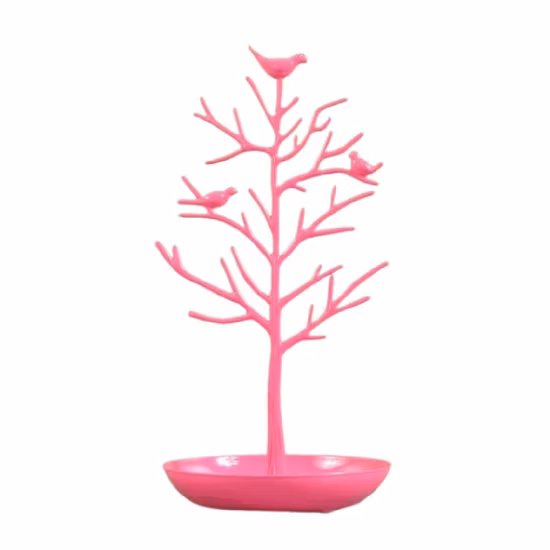 Expositor em forma de árvore de metal preto para decoração de casa